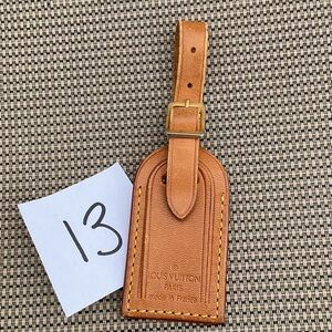 Louis Vuitton Brown Leather Bag Tag